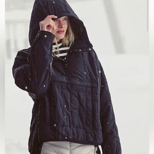 Free People Pippa Black Hooded Jacket